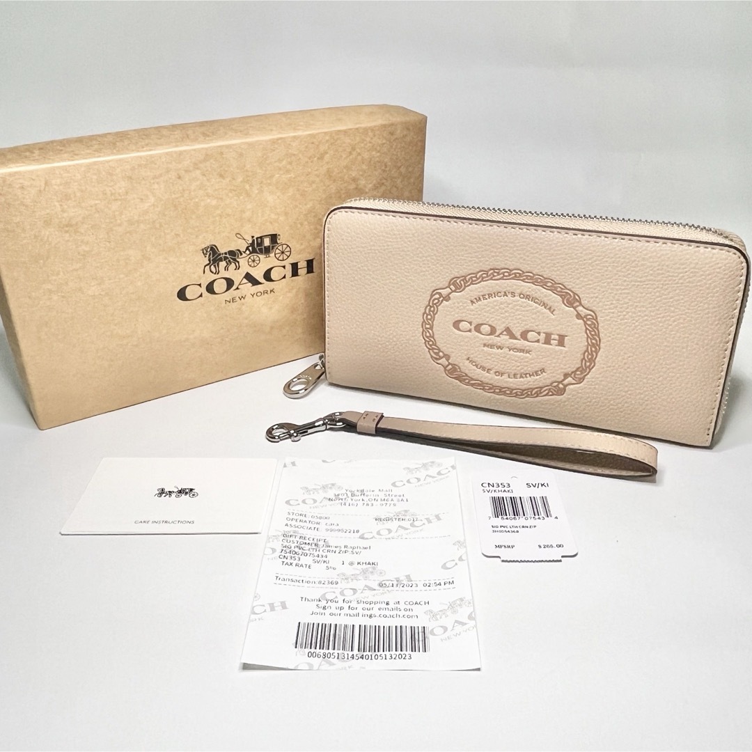 COACH - ☆新品未使用☆COACHコーチ長財布 ベージュの通販 by