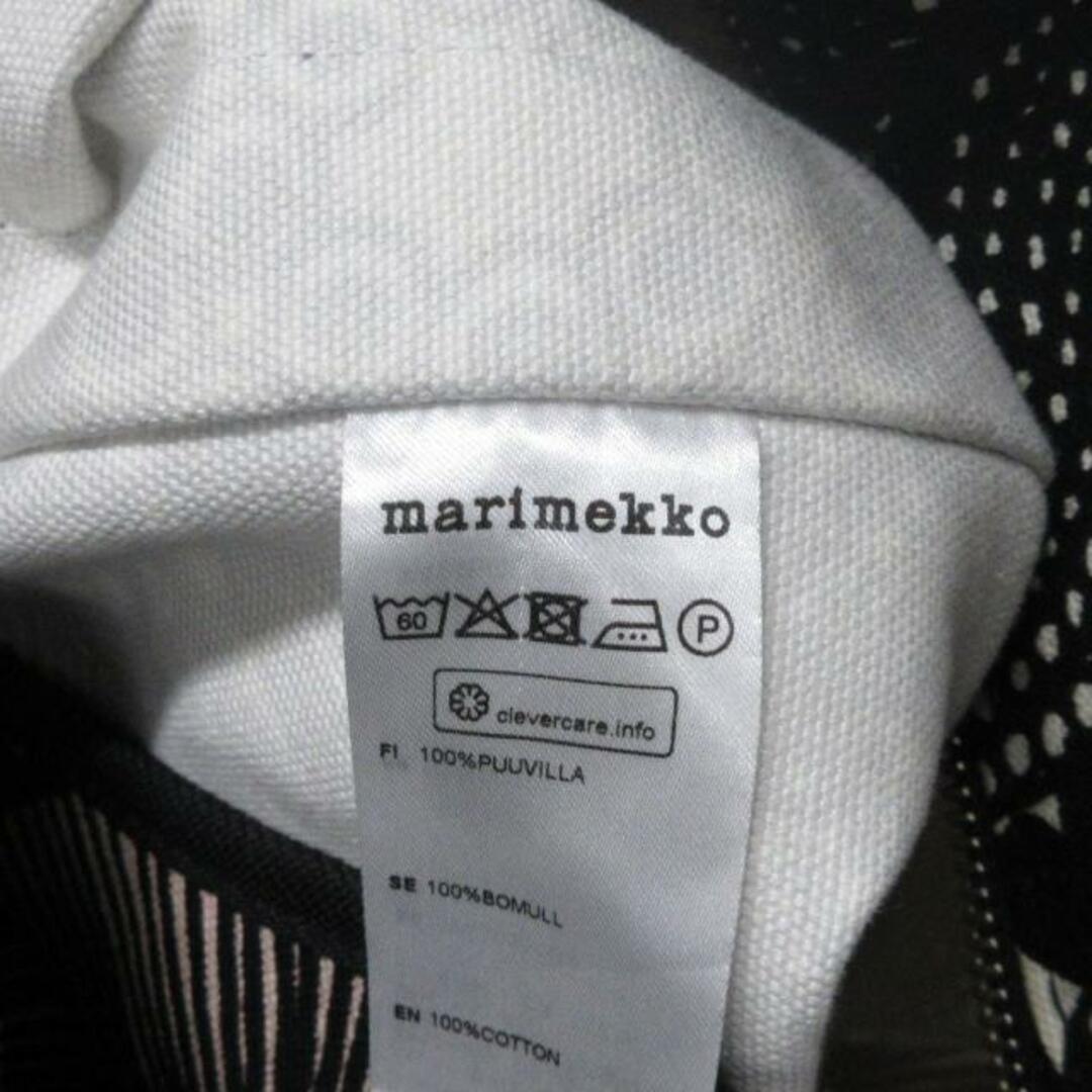 marimekko(マリメッコ)のmarimekko(マリメッコ) ショルダーバッグ - 黒×ピンクベージュ×アイボリー 斜めがけ キャンバス レディースのバッグ(ショルダーバッグ)の商品写真