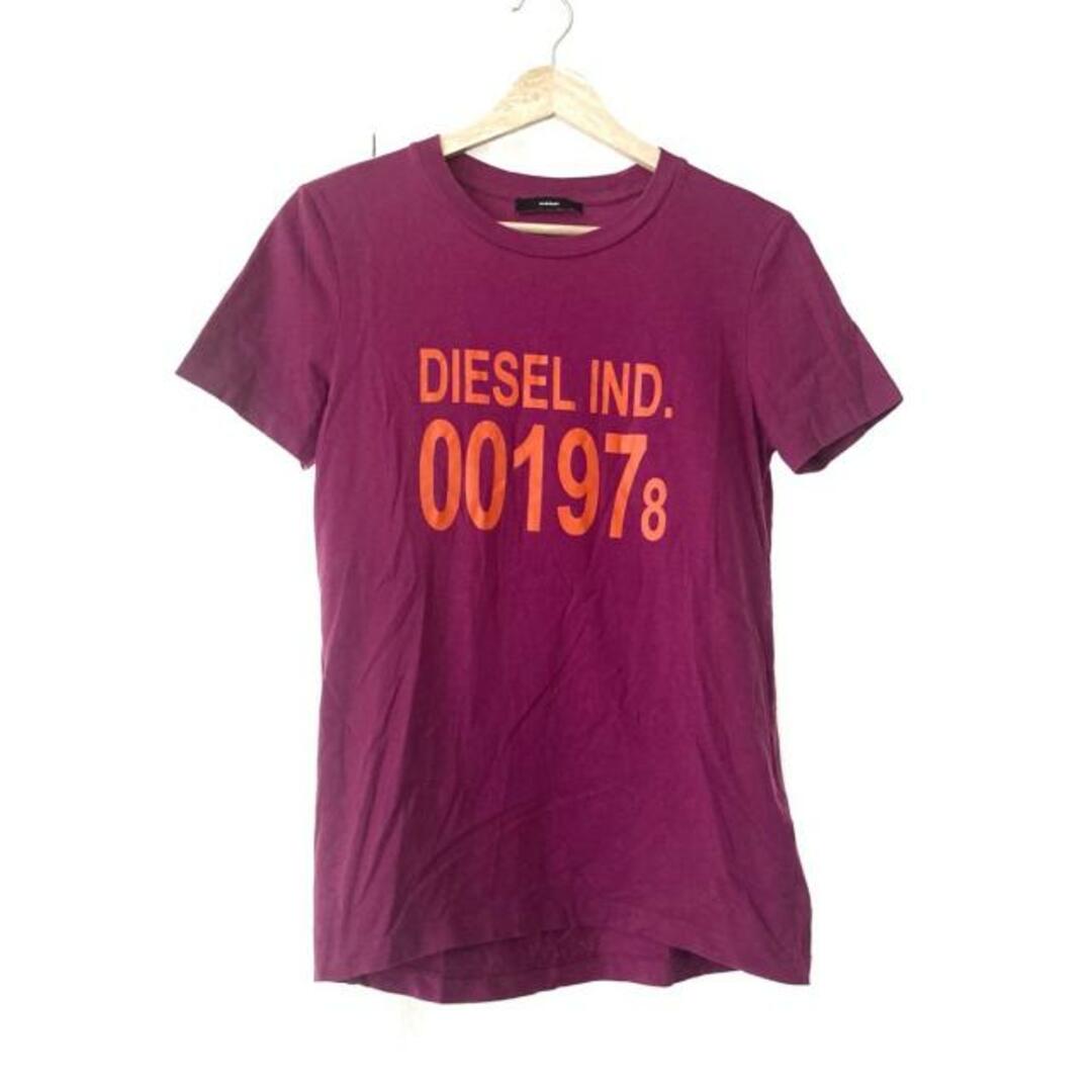 DIESEL(ディーゼル)のDIESEL(ディーゼル) 半袖Tシャツ サイズS レディース - パープル×オレンジ クルーネック レディースのトップス(Tシャツ(半袖/袖なし))の商品写真