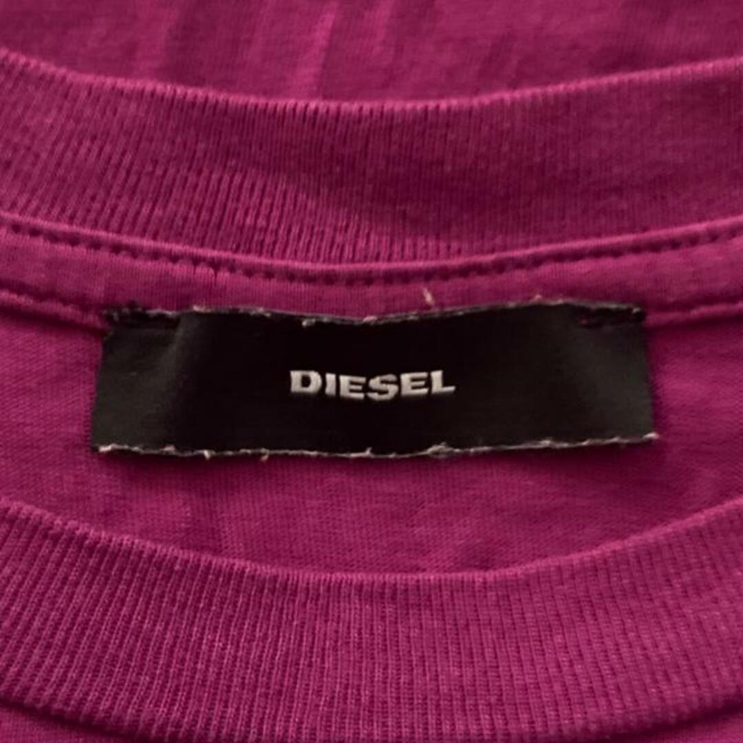 DIESEL(ディーゼル)のDIESEL(ディーゼル) 半袖Tシャツ サイズS レディース - パープル×オレンジ クルーネック レディースのトップス(Tシャツ(半袖/袖なし))の商品写真