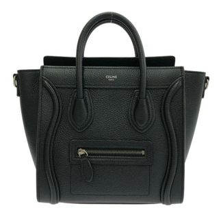 セリーヌ(celine)のCELINE(セリーヌ) ハンドバッグ美品  ラゲージナノショッパー 189243DRU.38NO 黒 ドラムドカーフ(ハンドバッグ)