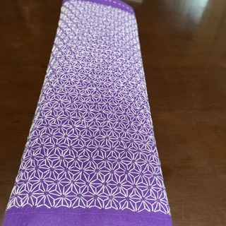 刺し子布巾 紫 花ふきん(キッチン小物)