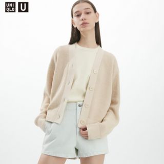 ユニクロ(UNIQLO)のリブカーディガン M(カーディガン)