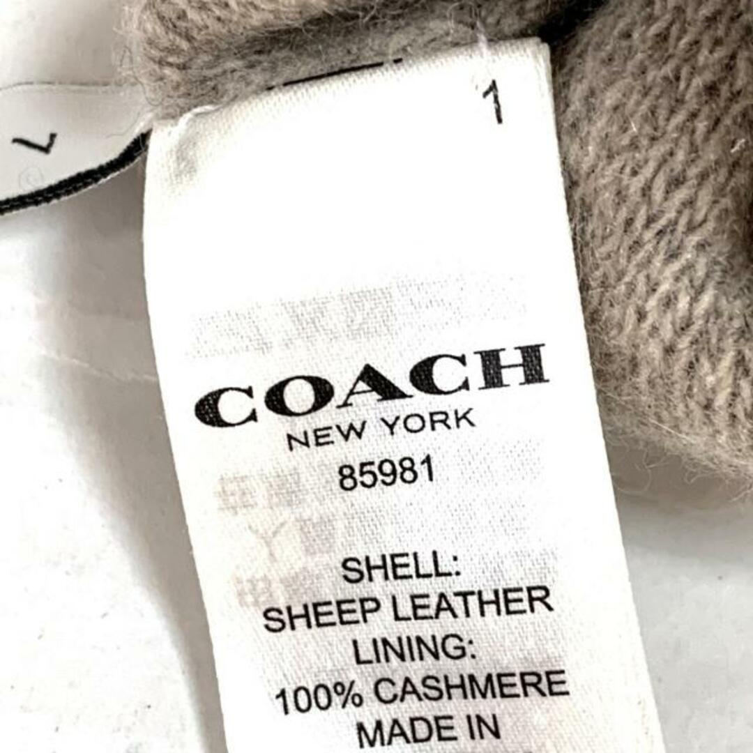 COACH(コーチ)のCOACH(コーチ) 手袋 レディース - ダークブラウン レザー レディースのファッション小物(手袋)の商品写真