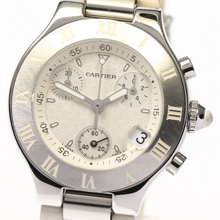 カルティエ(Cartier)のカルティエ CARTIER W10197U2 クロノスカフ デイト クォーツ レディース _779038(腕時計)