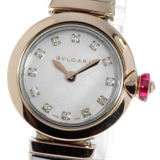 ブルガリ(BVLGARI)のブルガリ BVLGARI LUSP23G/103048 ピッコラ ルチェア K18PG 12Pダイヤ クォーツ レディース 箱・保証書付き_801269(腕時計)