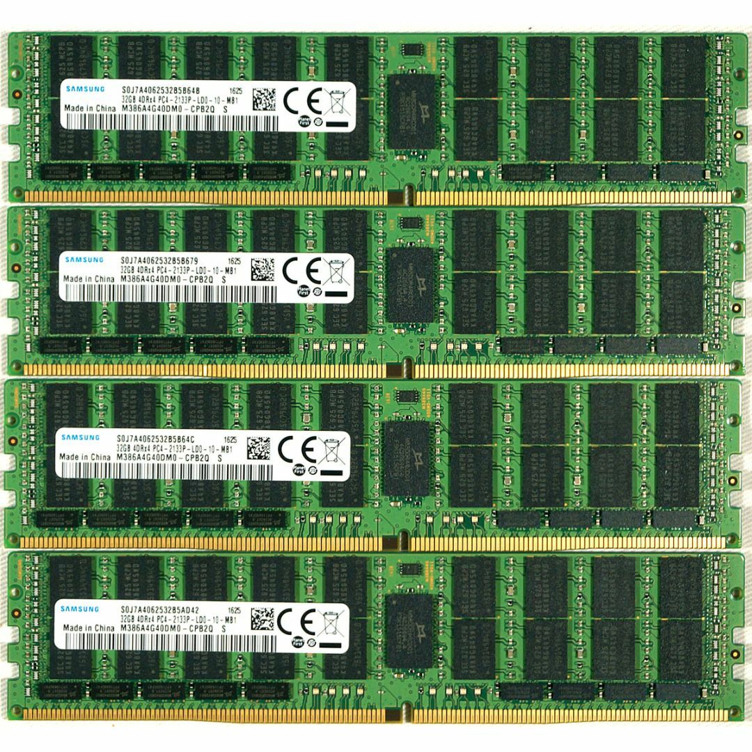 SAMSUNG(サムスン)のメモリ 32GBx4 計128GB DDR4 LRDIMM PC4-2133AT スマホ/家電/カメラのPC/タブレット(PCパーツ)の商品写真