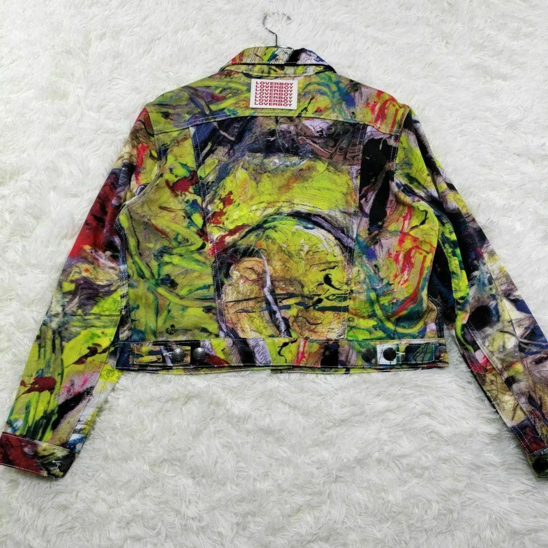 507 超希少 チャールズジェフリーラバーボーイ アートデニムジャケット　総柄 メンズのジャケット/アウター(Gジャン/デニムジャケット)の商品写真
