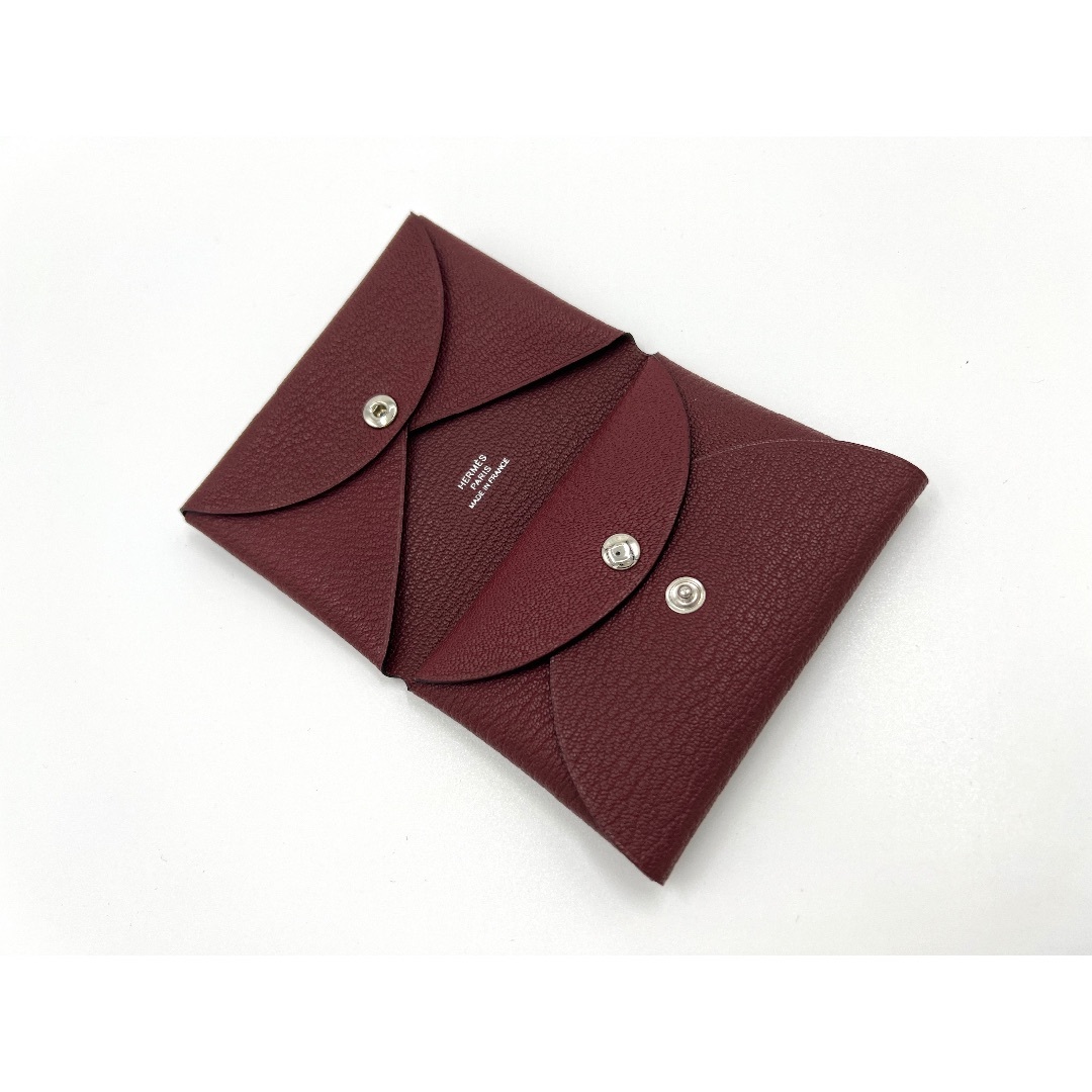【美品】エルメス　カルヴィデュオ　こげ茶系　U刻印 美品】エルメスカルヴィデュオこげ茶系U刻印