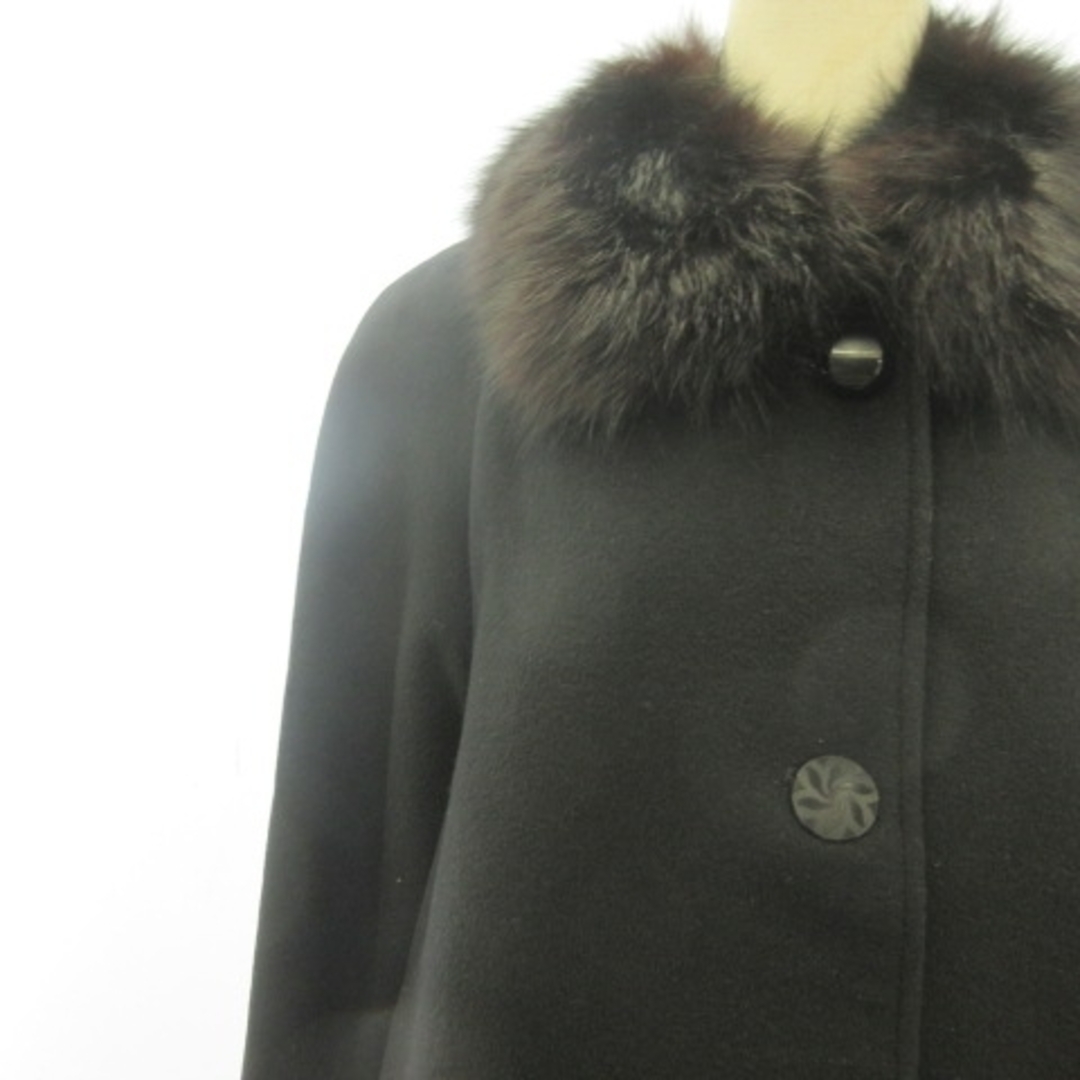 BALMAIN(バルマン)のバルマン 美品 カシミヤ コート フォックスファー 11AR ■GY31 レディースのジャケット/アウター(その他)の商品写真