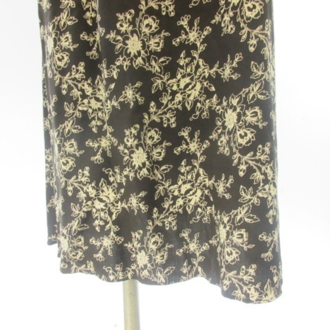 LAURA ASHLEY(ローラアシュレイ)のローラアシュレイ ロングスカート ウール混 花柄 ブラウン 13号 ■GY31 レディースのスカート(ロングスカート)の商品写真