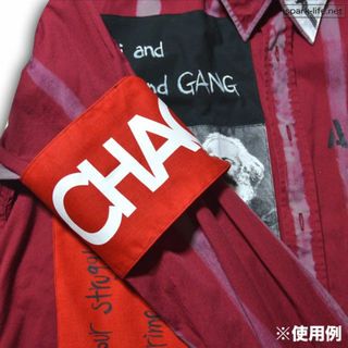 パンクロッカーやデモに人気のアームバンド【CHAOS(RED)】(その他)