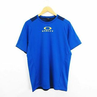 オークリー(Oakley)のオークリー Tシャツ 半袖 クルーネック 切替 ロゴ 2XL ブルー ※EKM(その他)