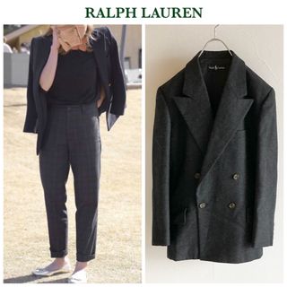 Ralph Lauren - ビンテージ ラルフローレン ウール ダブル テーラードジャケット ブレザー 7