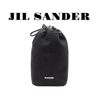 ジルサンダー(Jil Sander)の1点のみ！JIL SANDER ドローストリング ミニポーチ　ブラック(ハンドバッグ)