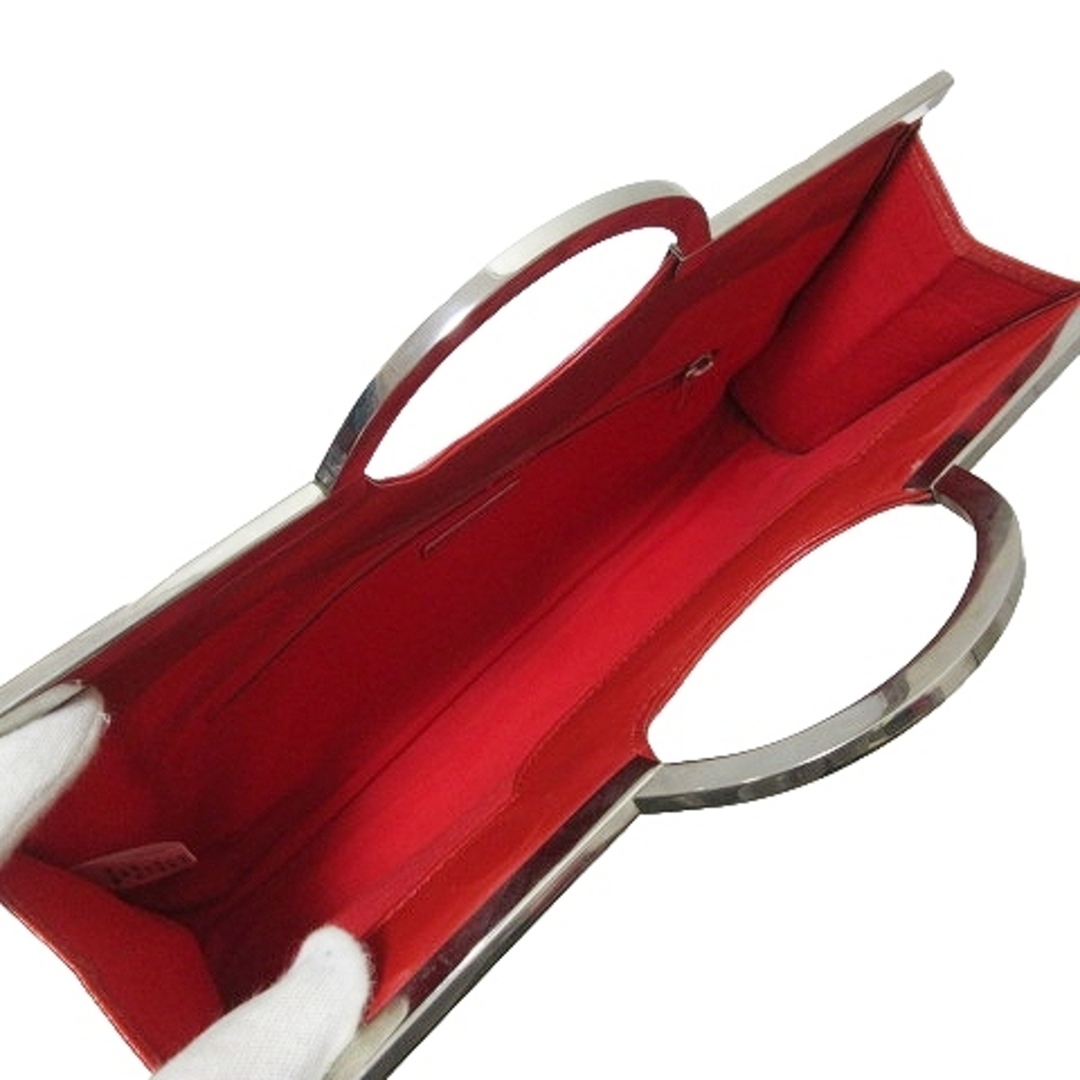 ARMANI EXCHANGE(アルマーニエクスチェンジ)のアルマーニエクスチェンジ ハンドバッグ レザー 型押し 鞄 赤 ■GY11 レディースのバッグ(ハンドバッグ)の商品写真