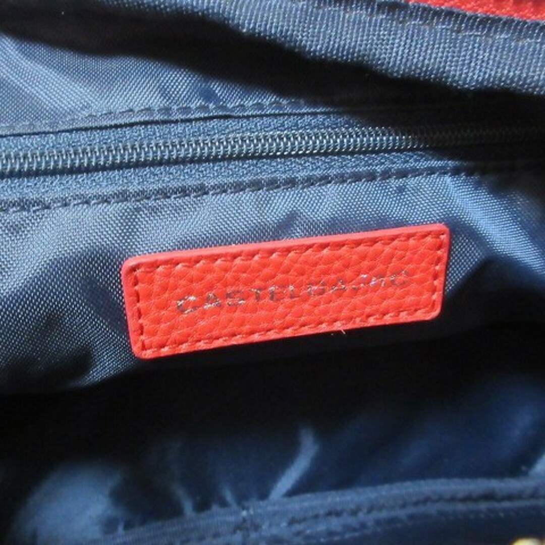 CASTELBAJAC(カステルバジャック)のカステルバジャック セカンドバッグ クラッチバッグ レザー ロゴ 赤 ■GY01 メンズのバッグ(セカンドバッグ/クラッチバッグ)の商品写真