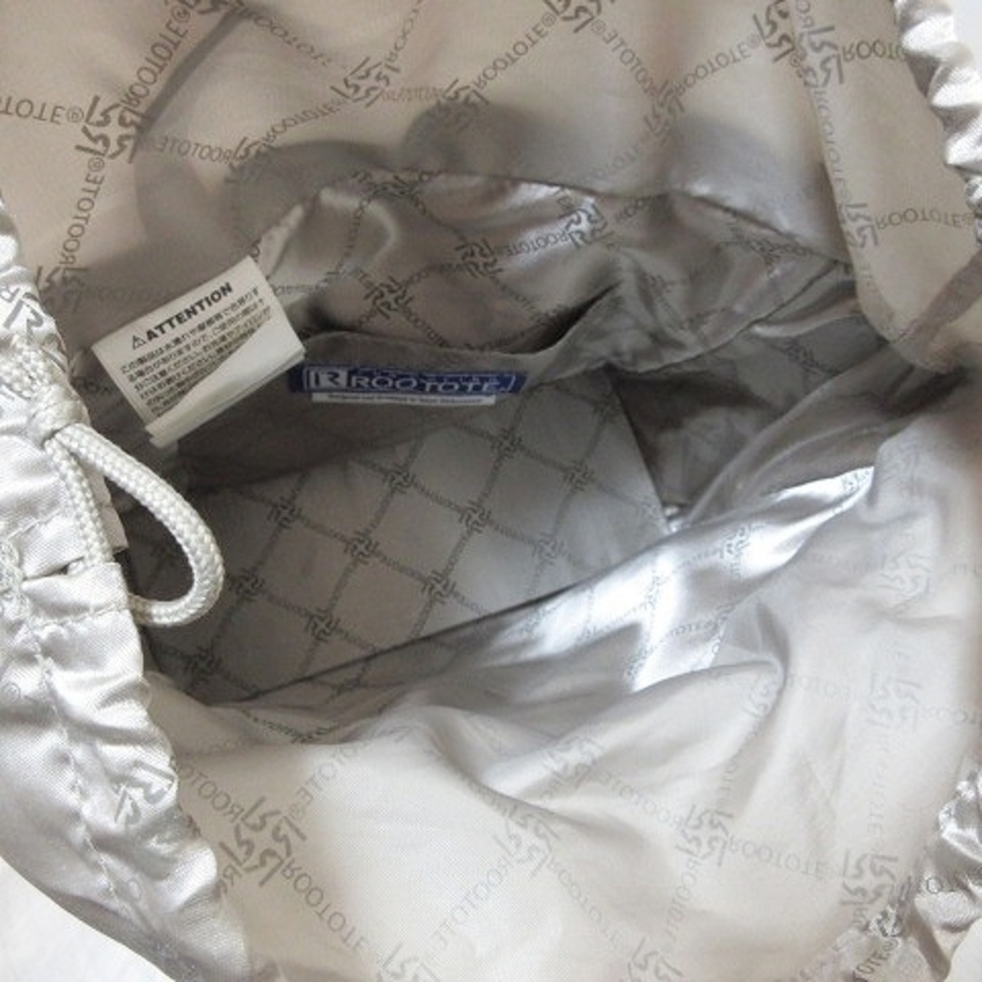 ROOTOTE(ルートート)のルートート rootote ハンドバッグ ツイード ラメ 巾着式 黒 ■GY11 レディースのバッグ(ハンドバッグ)の商品写真