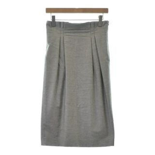 ジルサンダー(Jil Sander)のJIL SANDER ロング・マキシ丈スカート 34(XXS位) グレー 【古着】【中古】(ロングスカート)