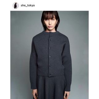 SHE Tokyo/Demi charcoal gray カーディガン ニット(カーディガン)