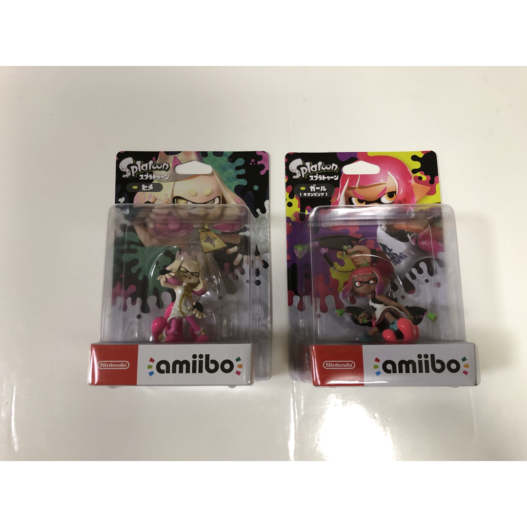 Nintendo Switch(ニンテンドースイッチ)のamiibo アミーボ 2体セット ヒメ ガール ネオンピンク  エンタメ/ホビーのフィギュア(ゲームキャラクター)の商品写真