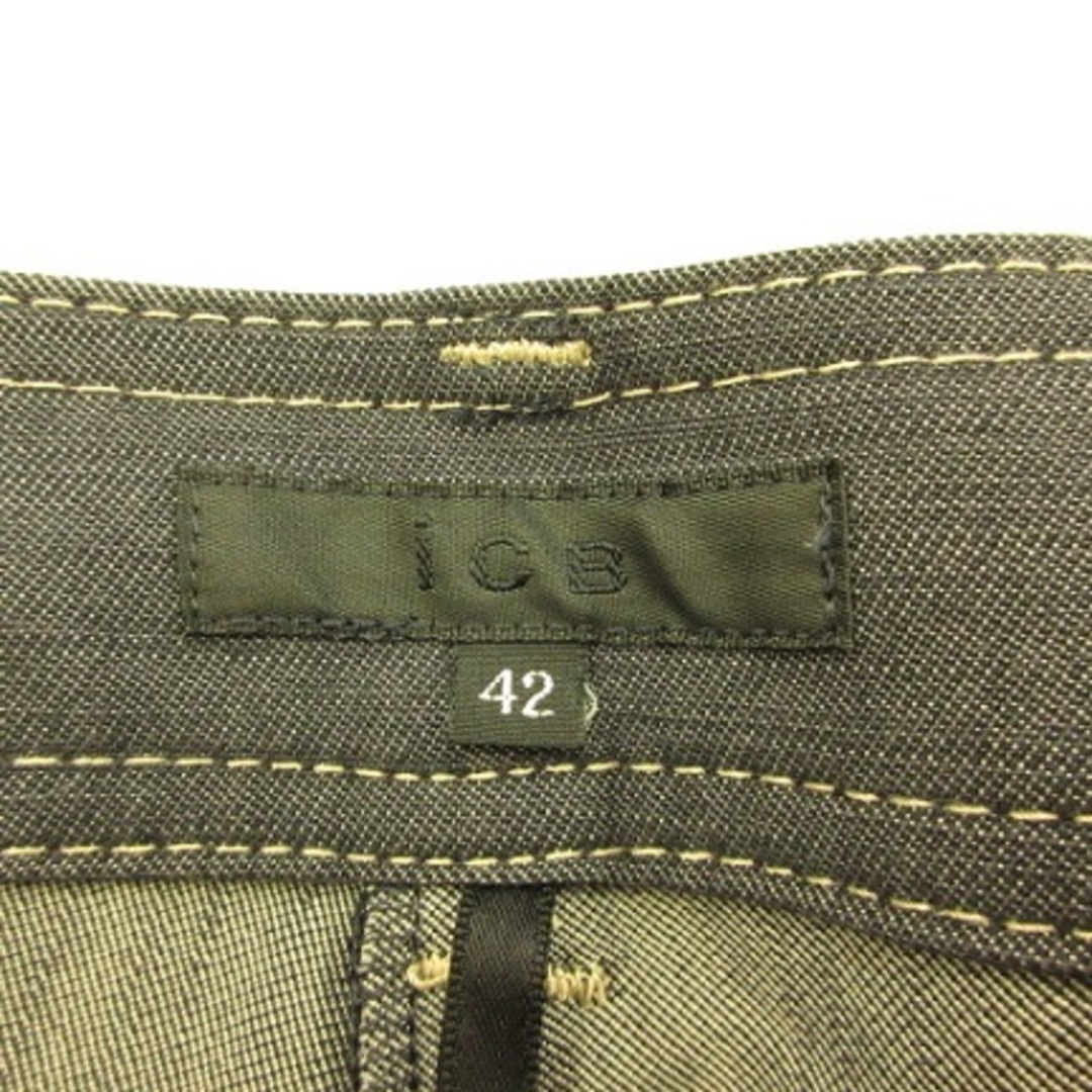ICB(アイシービー)のアイシービー iCB ロングパンツ ストレート ストレッチ 黒 42  レディースのパンツ(その他)の商品写真