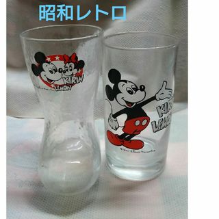 ディズニー(Disney)のミッキー&ミニーマウスのブーツ型の昭和グラス(グラス/カップ)
