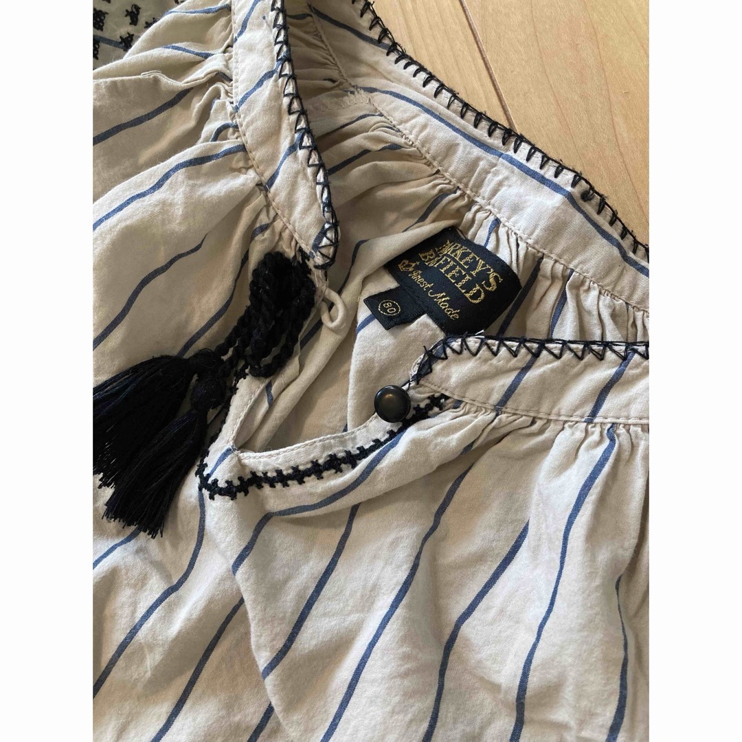 MARKEY'S(マーキーズ)のマーキーズ 刺繍ブラウス　サイズ80 キッズ/ベビー/マタニティのベビー服(~85cm)(シャツ/カットソー)の商品写真