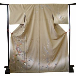 「縁」162ｃｍ～168ｃｍ 新品 極上丹後ちりめん 訪問着 正絹 Ｕ４８４(着物)