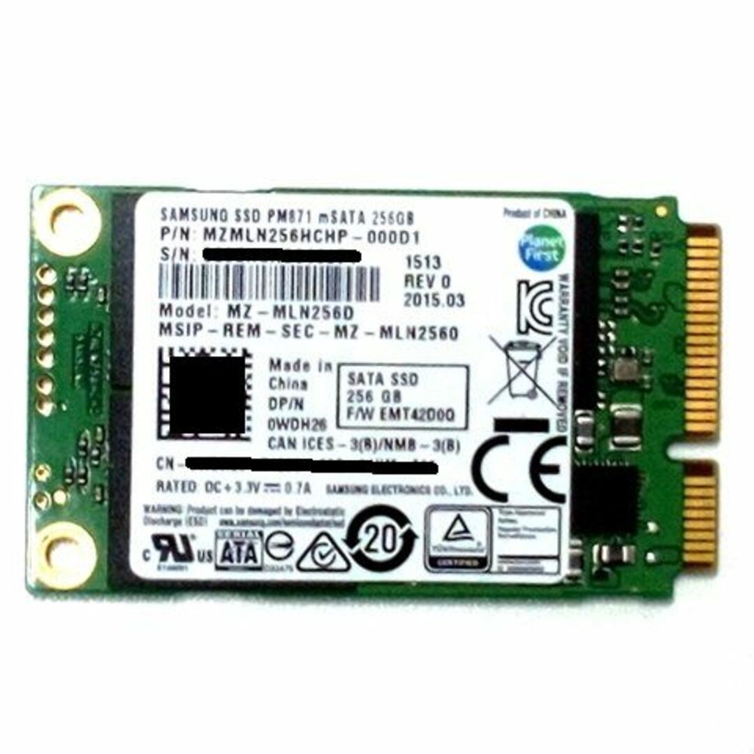 SAMSUNG(サムスン)の★SSD サムスン MZ-MLN256D 256GB mSATA スマホ/家電/カメラのPC/タブレット(PCパーツ)の商品写真