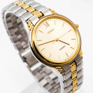 セイコー(SEIKO)の《美品》SEIKO LUCENT 腕時計 ゴールド ヴィンテージ クォーツ m(腕時計(アナログ))