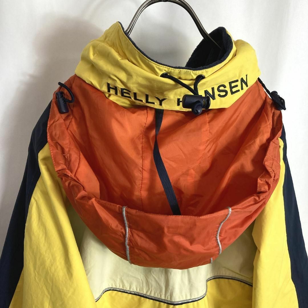 HELLY HANSEN(ヘリーハンセン)の古着ヘリーハンセン セーリングジャケット ナイロン ワンポイントロゴ 黄色XL メンズのジャケット/アウター(ナイロンジャケット)の商品写真