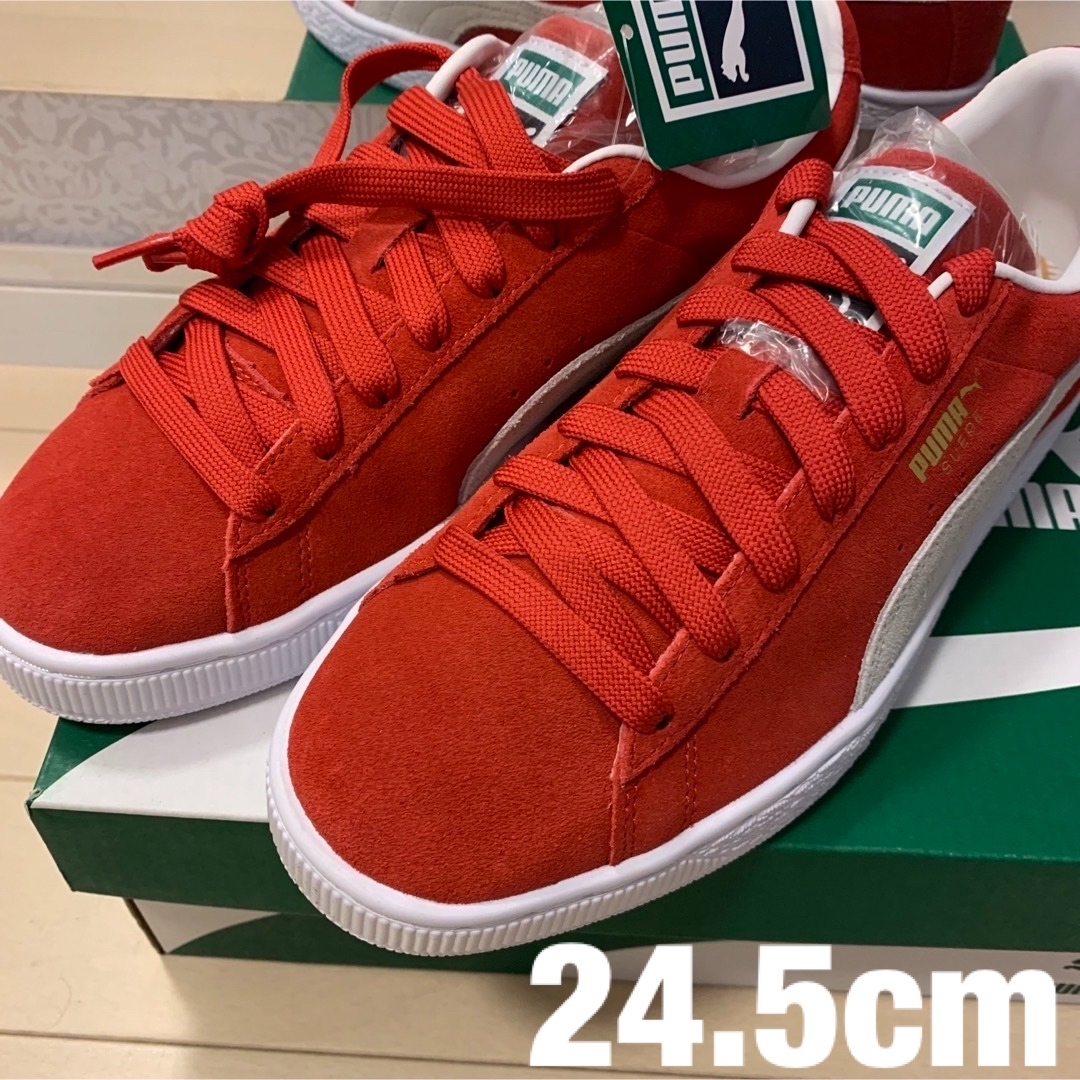 PUMA(プーマ)のユニセックス スウェード クラシック XXI スニーカー②　赤　24.5 レディースの靴/シューズ(スニーカー)の商品写真