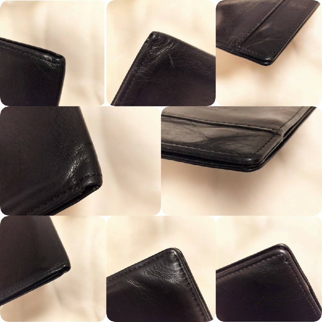 BURBERRY BLACK LABEL(バーバリーブラックレーベル)の【希少品】 バーバリー ブラックレーベル 折り財布 黒 ホース ロゴ コンパクト メンズのファッション小物(折り財布)の商品写真