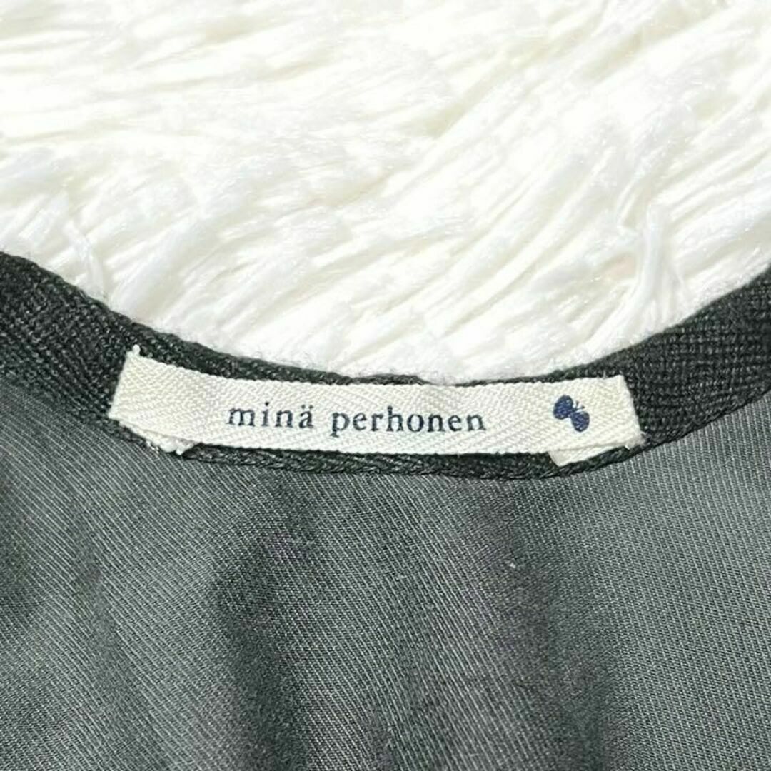 mina perhonen(ミナペルホネン)のミナペルホネン friend ワンピース コットン シルク ストライプ ドット レディースのワンピース(ロングワンピース/マキシワンピース)の商品写真