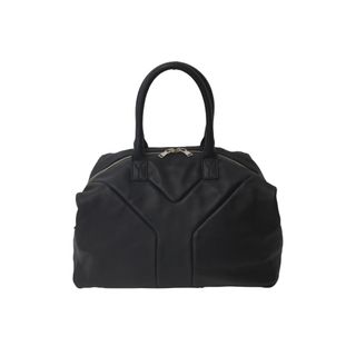 サンローラン(Saint Laurent)のYVES SAINT LAURENT イヴ サンローラン ハンドバッグ EASY 208314 レザー ブラック シルバー金具 美品 中古 60116(ハンドバッグ)