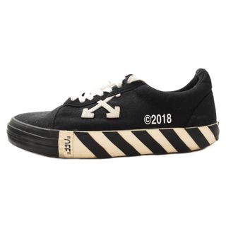 オフホワイト(OFF-WHITE)のOFF-WHITE オフホワイト Vulcanised Striped Low Top バルカナイズド ストライプ ローカットスニーカー ブラック OMIA085R198000161000(スニーカー)