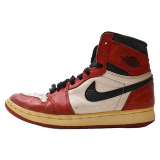 ナイキ(NIKE)のNIKE ナイキ 94年復刻 AIR JORDAN 1 CHICAGO エアジョーダン1 シカゴ ハイカットスニーカー ホワイト/レッド US8/26.0cm 130207-101(スニーカー)