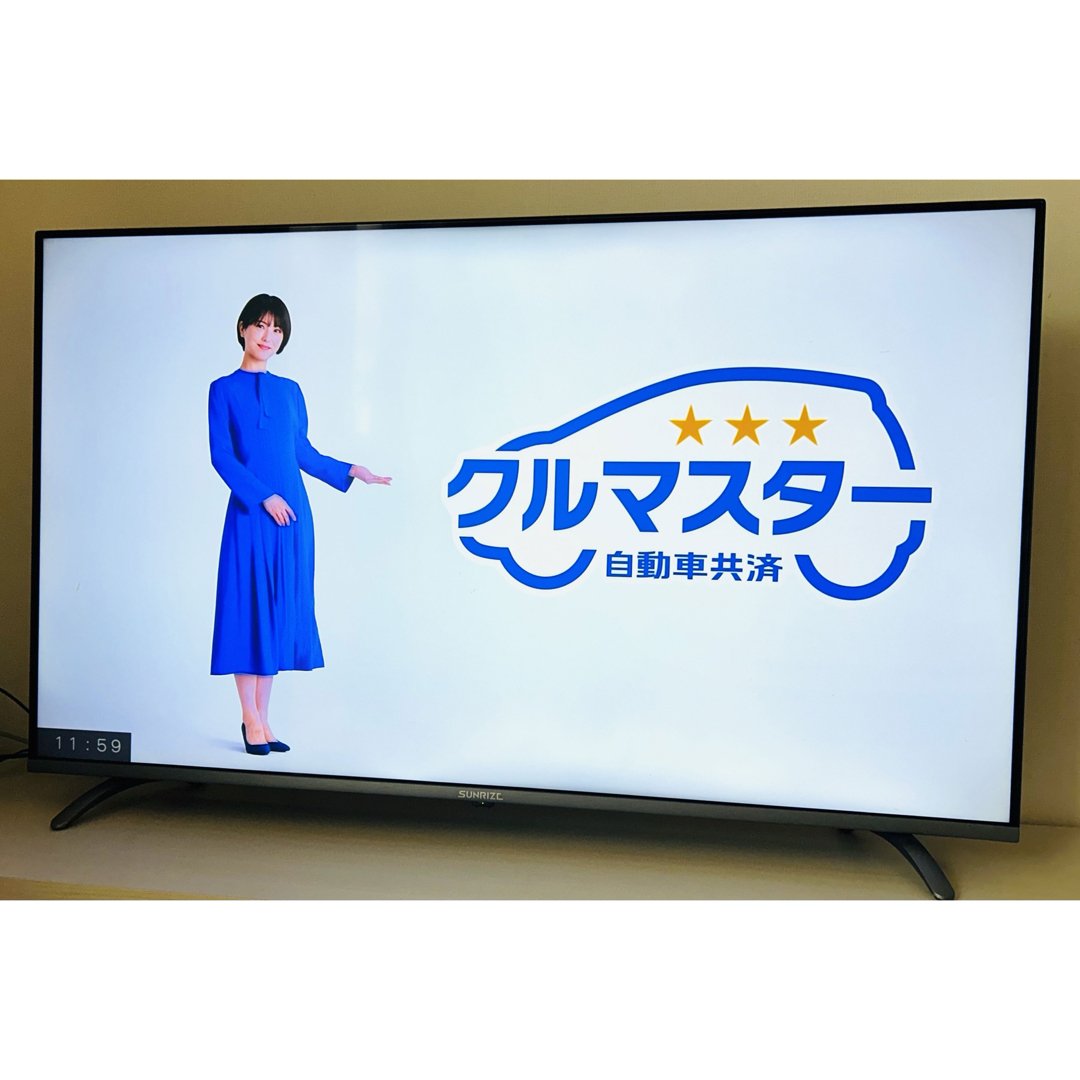 SUNRIZE(サンライズ)のSUNRIZE フレームレステレビ 50インチ　4Ｋ対応 スマホ/家電/カメラのテレビ/映像機器(テレビ)の商品写真