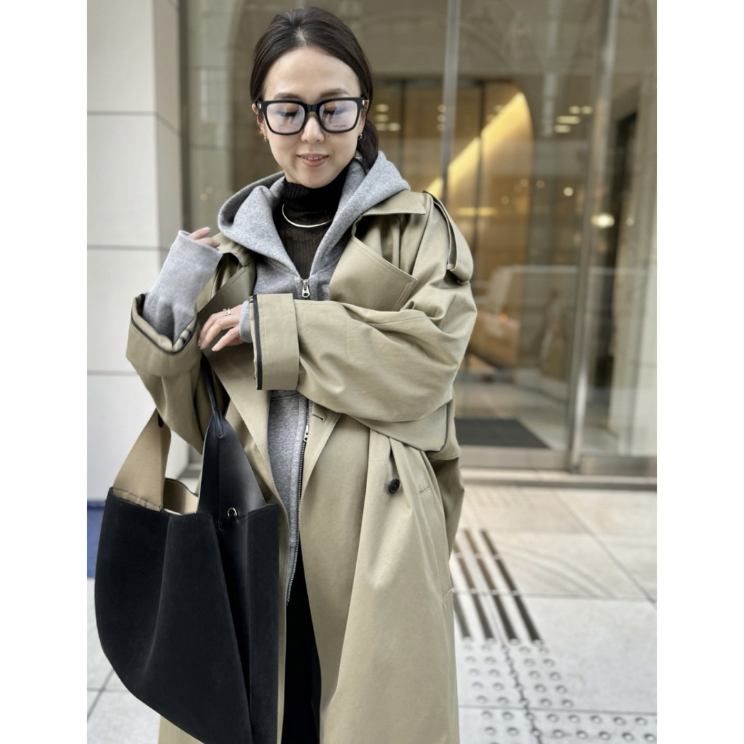 アパルトモンAMERICANA/WIDE FULLZIP HOODIE/ベージュ AMERICANA/アメリカーナ】 WIDE FULLZIP HOODIE（パーカー）｜L