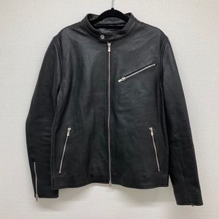 極美品 自宅保管品 レザー ライダース ジャケット エクセラジップ ブラック(ライダースジャケット)