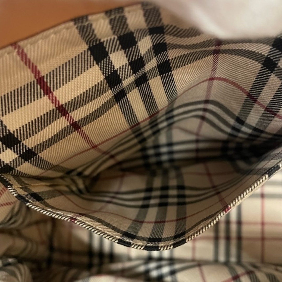 BURBERRY(バーバリー)のBURBERRY バーバリー トートバッグ ショルダーバッグ 肩掛け ベージュ レザー ゴールド金具 チェック シンプル ビジネス レディース USED 【中古】 レディースのバッグ(トートバッグ)の商品写真