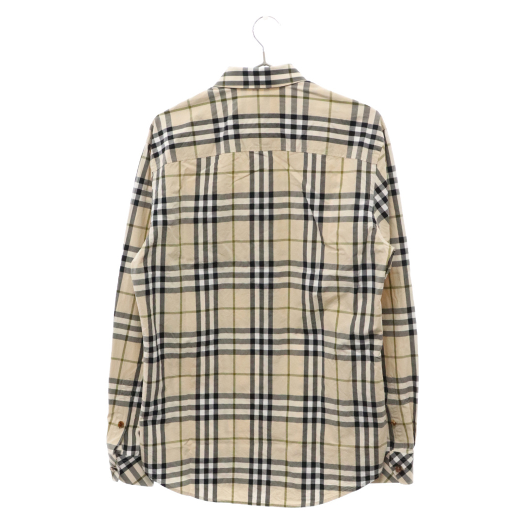 BURBERRY(バーバリー)のBURBERRY バーバリー コットンポプリンチェックオーバーサイズ長袖シャツ ベージュ 8042838 メンズのトップス(シャツ)の商品写真