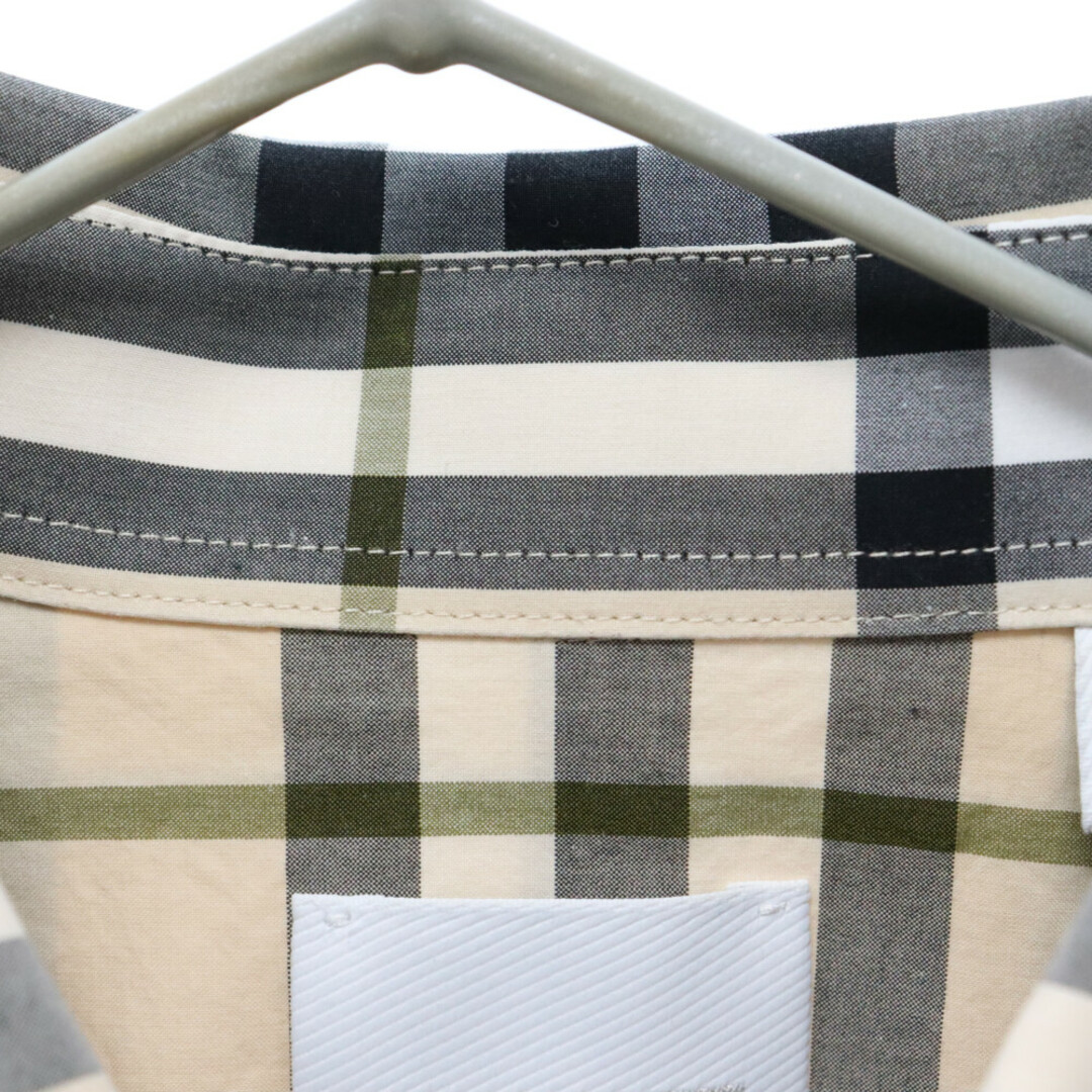 BURBERRY(バーバリー)のBURBERRY バーバリー コットンポプリンチェックオーバーサイズ長袖シャツ ベージュ 8042838 メンズのトップス(シャツ)の商品写真