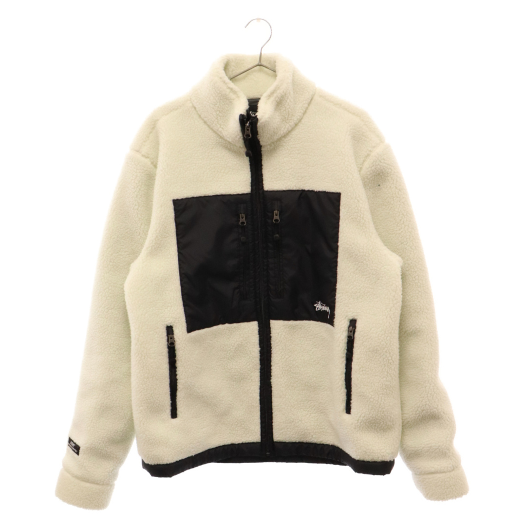 STUSSY(ステューシー)のSTUSSY ステューシー GORE WINDTOPPER プロダクトシェルパ フリース ボア ジャケット ホワイト メンズのジャケット/アウター(フライトジャケット)の商品写真