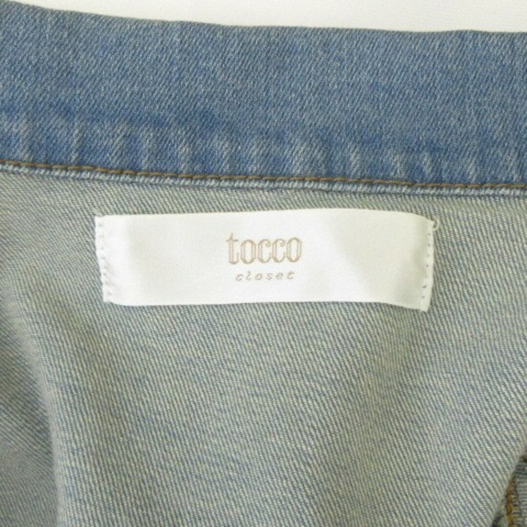 tocco(トッコ)のトッコ 美品 デニムジャケット ビジュー インディゴブルー M ■GY31 レディースのジャケット/アウター(その他)の商品写真