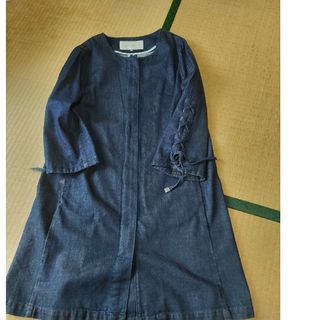 ストロベリーフィールズ(STRAWBERRY-FIELDS)の★新品★春にピッタリ デニムコート(ノーカラージャケット)