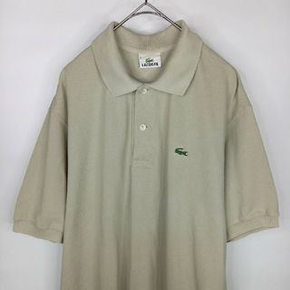 ラコステ(LACOSTE)のラコステ　ポロシャツ　半袖　L1212　刺繍ロゴ　シェル　スリット　グレー　L(ポロシャツ)