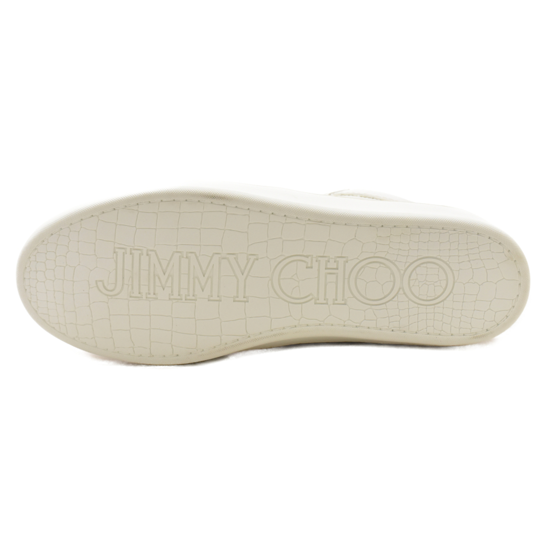 JIMMY CHOO(ジミーチュウ)のJIMMY CHOO ジミーチュウ BELGRAVI スタースタッズ レザー ハイカットスニーカー ホワイト メンズの靴/シューズ(スニーカー)の商品写真