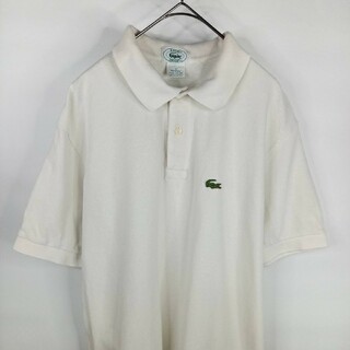 ラコステ(LACOSTE)のアメリカ製　アイゾッド　ラコステ　ポロシャツ　半袖　L1212　刺繍ロゴ　白　L(ポロシャツ)
